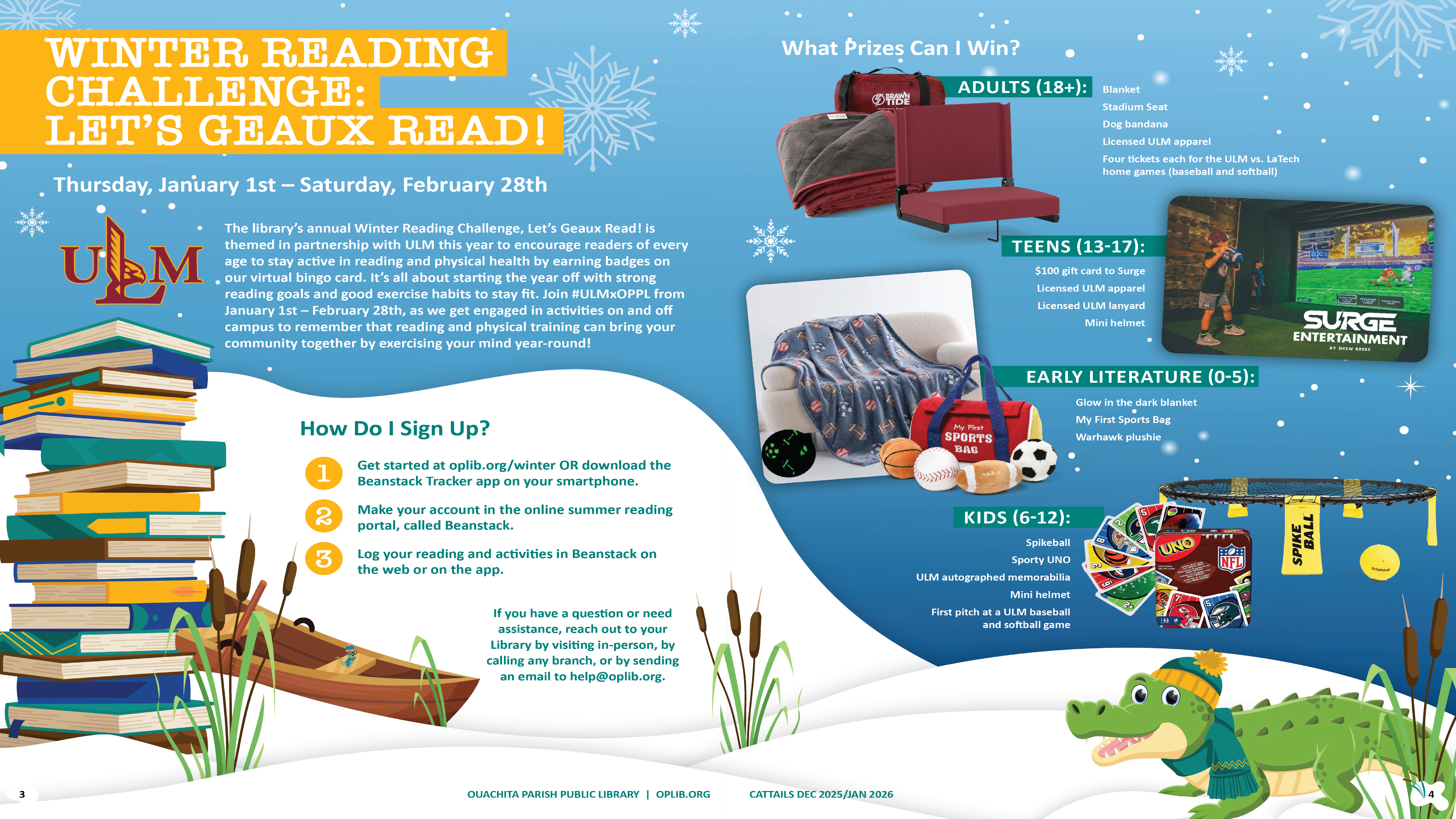 Winter Reading Prizes